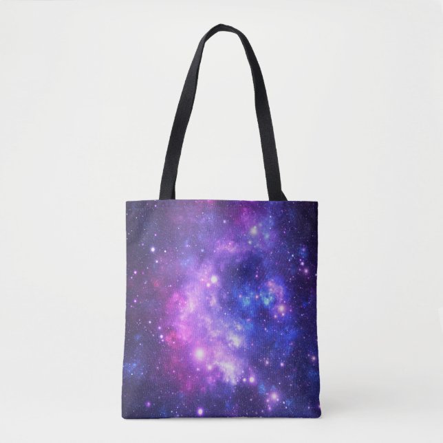 Galaxy cosmos pattern scrapbooking tote bag (Front)