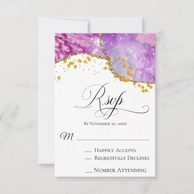 *~* Galaxy Cosmos Space SIMPLY LOVE Modern RSVP (Front)