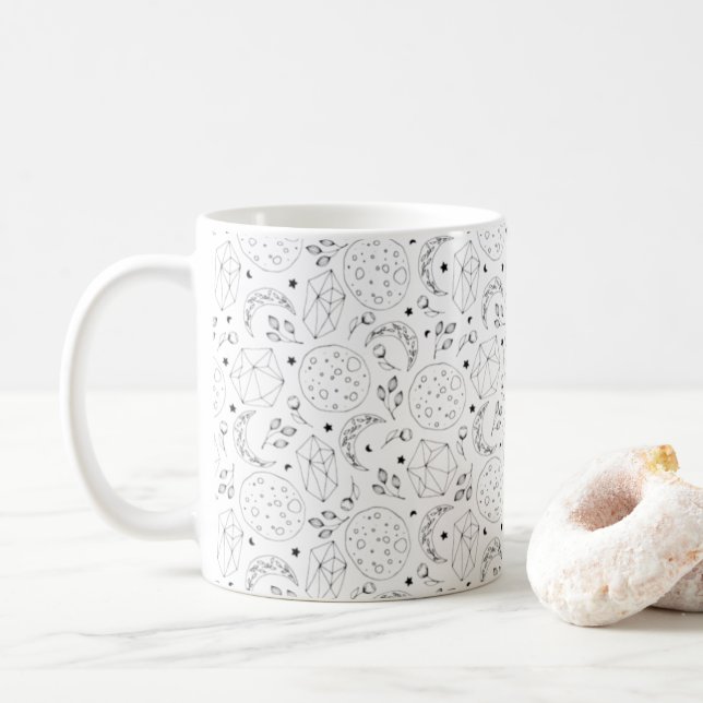 Galaxy Crystal Witchy Spellbound Moonchild Mug (With Donut)