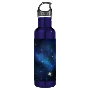 Galaxy Dark Blue Nebula Space Art 710 Ml Water Bottle