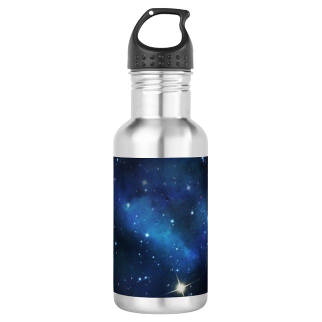 Galaxy Dark Blue Nebula Space Art 710 Ml Water Bottle (Front)