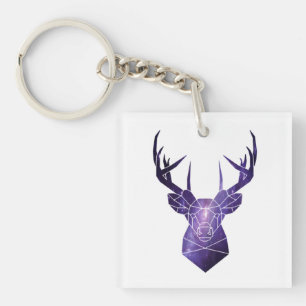 Galaxy deer key ring