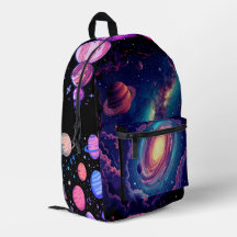 Galaxy Explorer Kids Black Backpack Cosmic