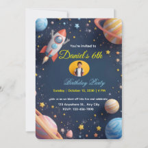 Galaxy Explorers Kids Birthday Invitation 🚀🌌