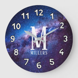 Galaxy family name large clock