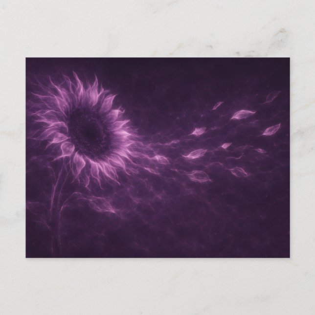 Galaxy Flower Aesthetic Postcard (Front)