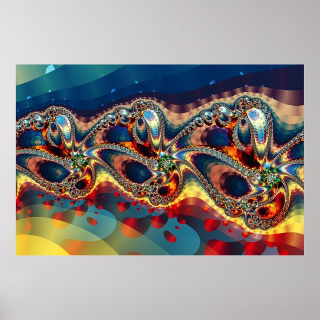Galaxy Flower Fractal Poster (Front)