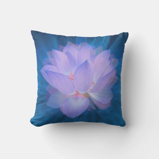 Galaxy Flower Throw Pillow (Front)