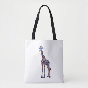 Galaxy Giraffe Bio-Tech Gardener – Futuristic Anim Tote Bag