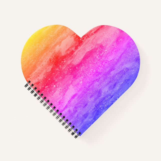 Galaxy Heart Shape Notebook (Front)