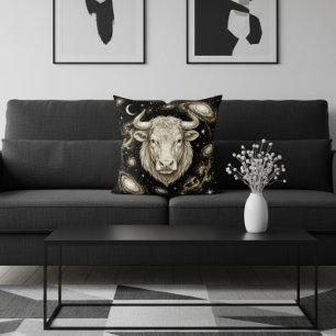Galaxy Home Decor Taurus Zodiac Celestial Cushion