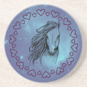 Galaxy Horse & Hearts  Coaster