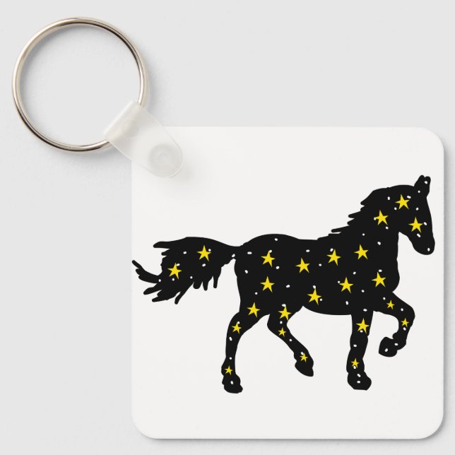 Galaxy Horse Keychain – Celestial Zodiac  (Front)