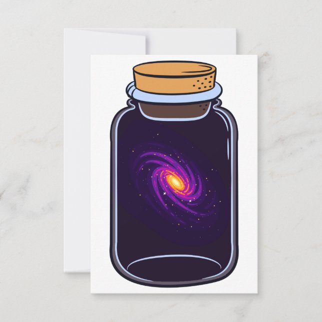 Galaxy in a Jar Universe Glas Space Lovers Card (Front)