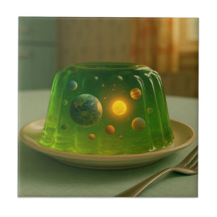 Galaxy in MCM Jell-O Mould Ceramic Tile