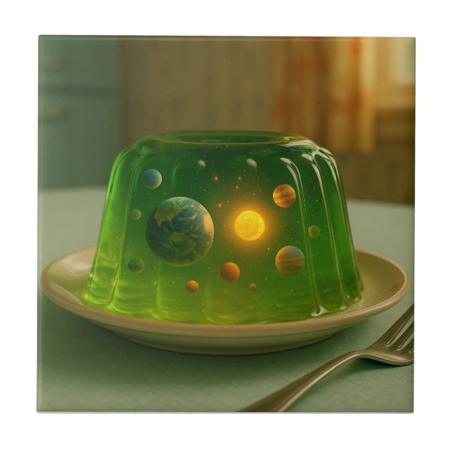 Galaxy in MCM Jell-O Mould Ceramic Tile (Front)