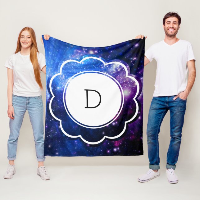 Galaxy Initial Fleece Blanket (In Situ)