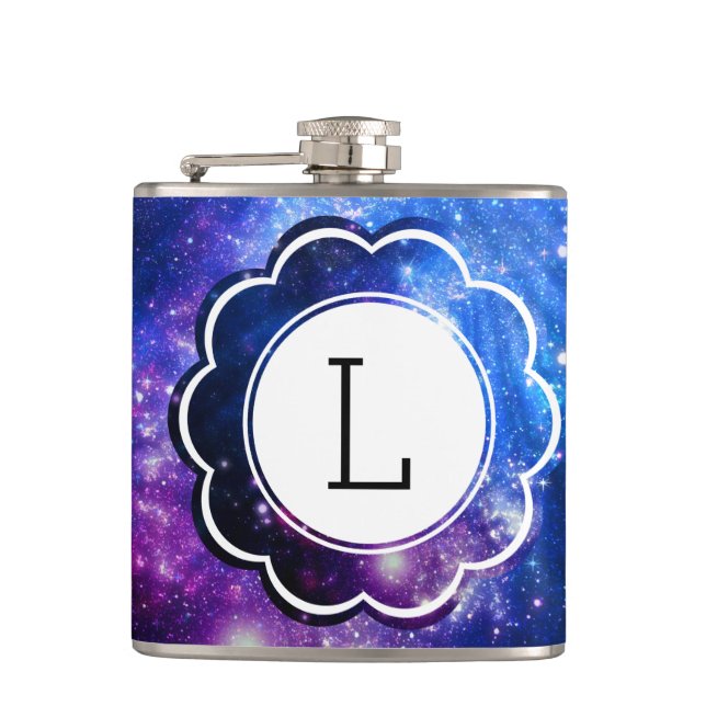 Galaxy Initial Hip Flask (Front)