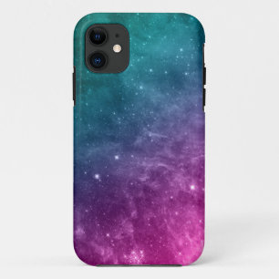Galaxy iPhone 5/5S Case Stars Teal Purple Pink