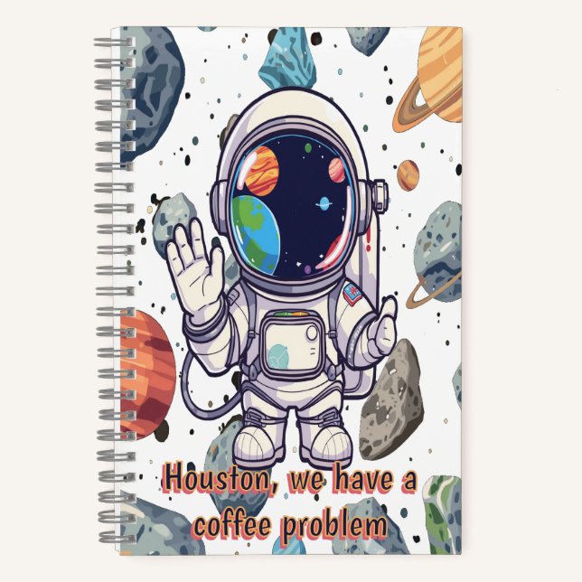 Galaxy Journal  Space Themed Notebook with Planet (Front)