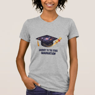 Galaxy Journey Graduation 2026 Retro Cap T-Shirt