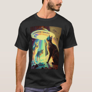 Galaxy Kittens Cat UFO Cat In Space 14 T-Shirt