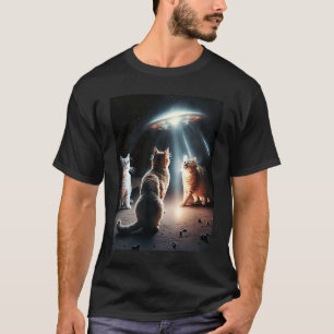 Galaxy Kittens Cat UFO Cat In Space 21 T-Shirt