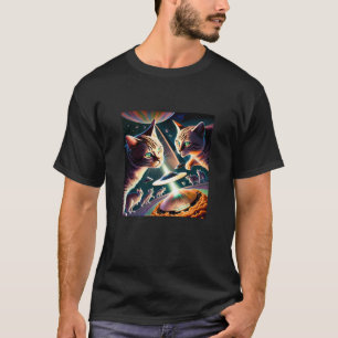 Galaxy Kittens Cat UFO Cat In Space 2 T-Shirt