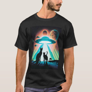 Galaxy Kittens Cat UFO Cat In Space 35 T-Shirt
