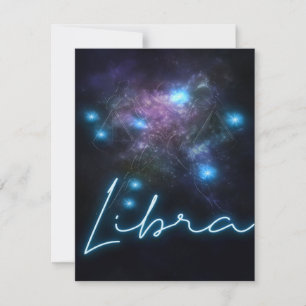 Galaxy Libra Zodiac- Funny Libra Zodiac Lover Gift Invitation