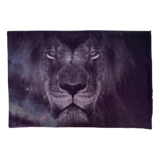 Galaxy Lion Face Art Wallpaper Pillowcase