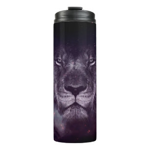 Galaxy Lion Face Art Wallpaper Thermal Tumbler