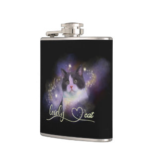 Galaxy Lovely Cat Hip Flask
