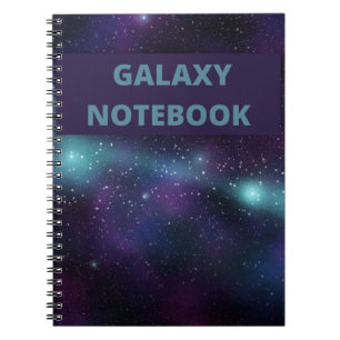 Galaxy Lovers Stars Space Blue Notebook
