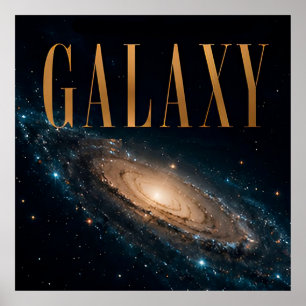 Galaxy Luxury Space Editorial Graphic Poster