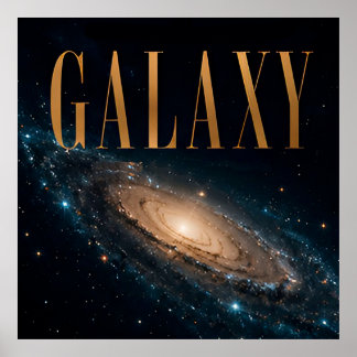 Galaxy Luxury Space Editorial Graphic Poster