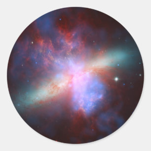 Galaxy M82 Hubble NASA Classic Round Sticker