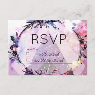 Galaxy Modern Space Hip RSVP Card