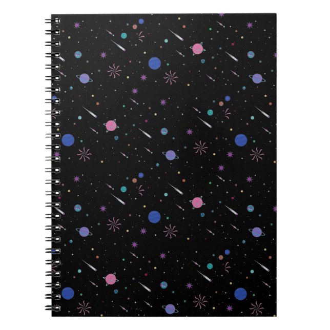 Galaxy Moon stars ,Night Sky,  Astronomy  Notebook (Front)