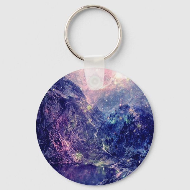 Galaxy Mountains Key Ring (Front)