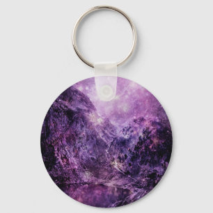 Galaxy Mountains Key Ring