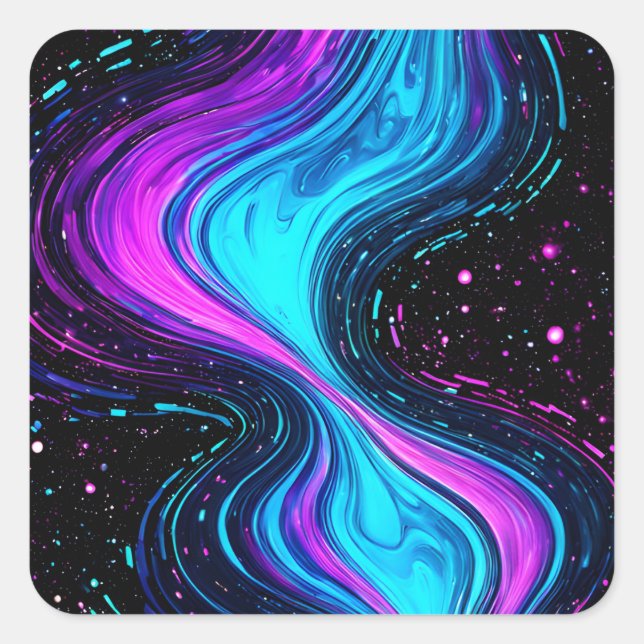 Galaxy muted v2 square sticker (Front)