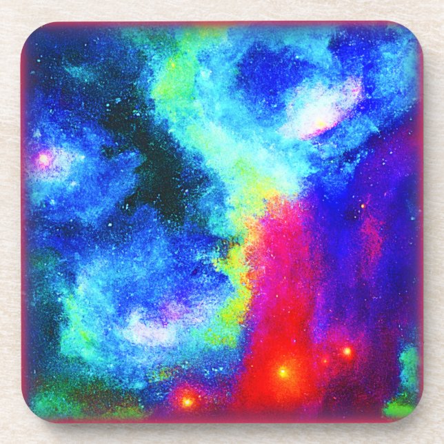  Galaxy Nebula Design. Buy Now Coaster (Front)