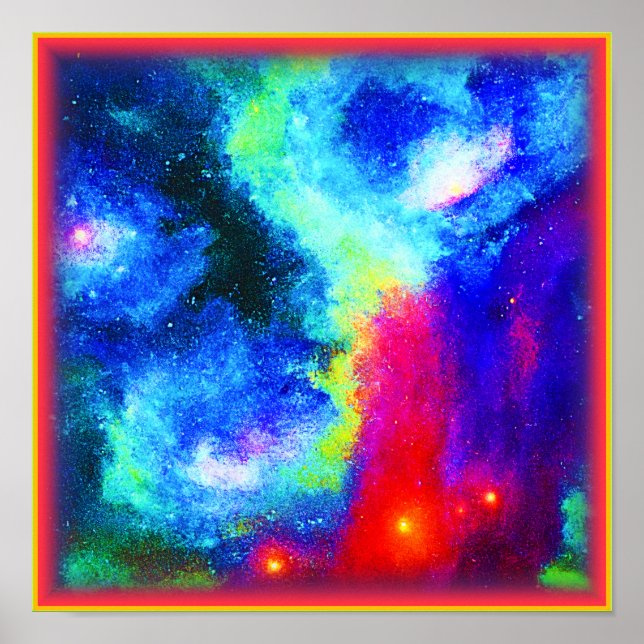  Galaxy Nebula Design. Buy Now Poster (Front)