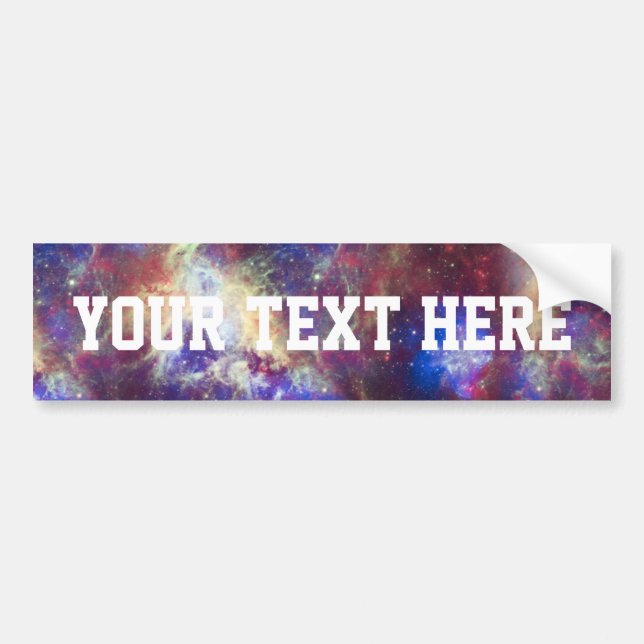 Galaxy Nebula Personalised Astronomy Space Bumper Sticker (Front)