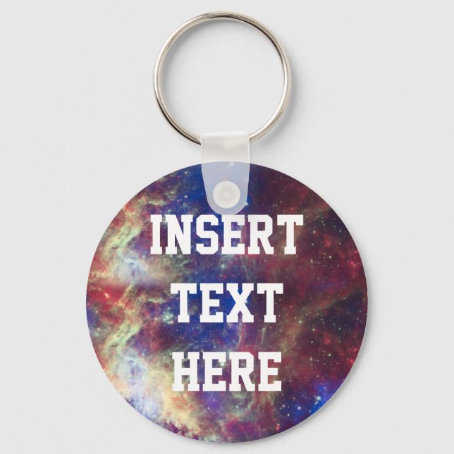 Galaxy Nebula Personalised Astronomy Space Key Ring (Front)