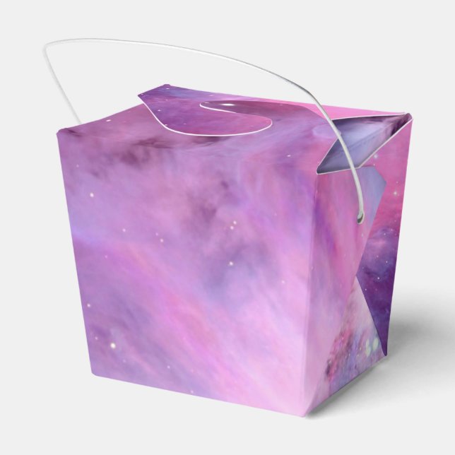 Galaxy Nebula Pink Stars Night Sky Print Astronomy Favour Box (Back Side)