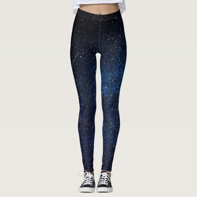 Galaxy Nebula Yoga Pants Space Blue (Front)