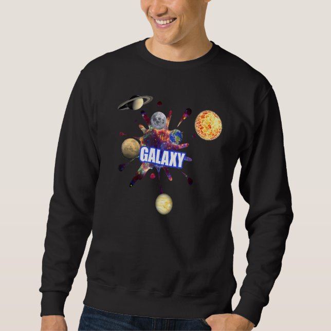 Galaxy Nerd Space Planet Universe Astro Sweatshirt (Front)