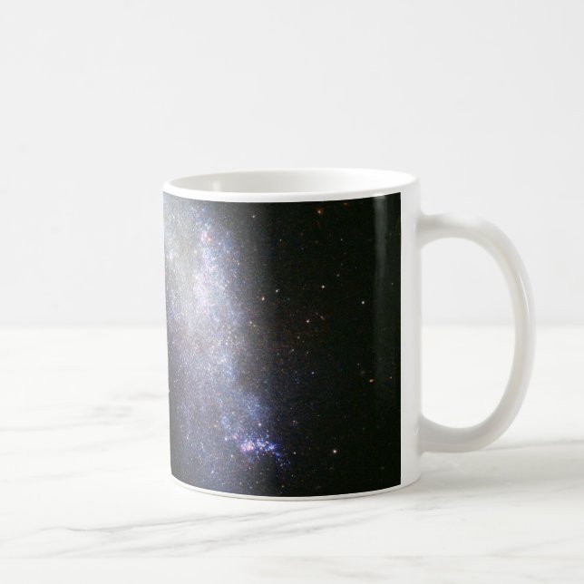 Galaxy NGC 1427A Plunges Towards the Fornax Galaxy Coffee Mug (Right)